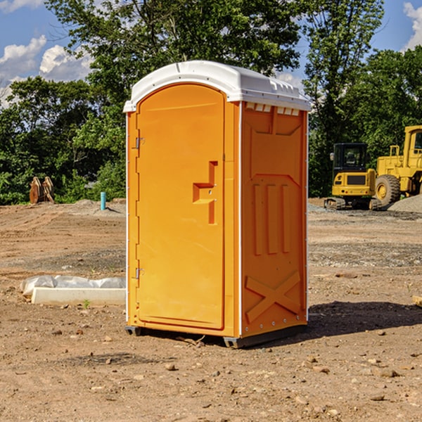 how often are the portable restrooms cleaned and serviced during a rental period in Wolftown Virginia